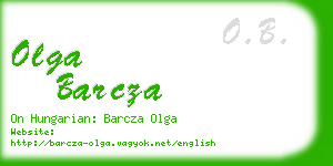 olga barcza business card